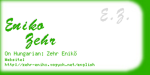 eniko zehr business card