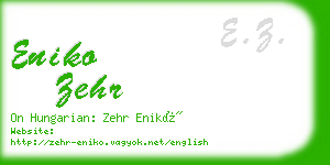 eniko zehr business card